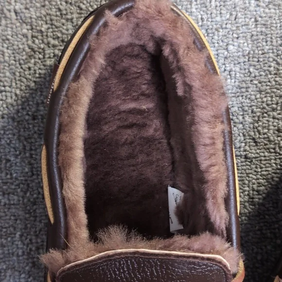 L.L. Bean Wicked Good Moccasins Moosehide Slipper Chocolate Brown Size 11.0 - Picture 13 of 14